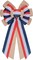 4th of July Bow for Wreath,Patriotic Decor Red White Blue American Flag Tree Topper Bow